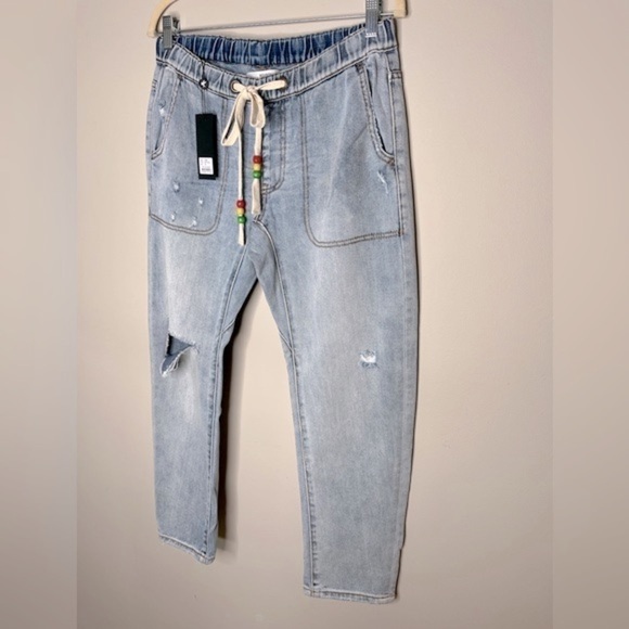 One Teaspoon Montana Shabbies Drawstring Boyfriend Pant, XS NWT - Picture 5 of 8